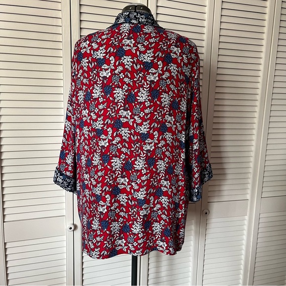 Multicolour kimono jacket top by Alia 1x - Picture 6 of 8